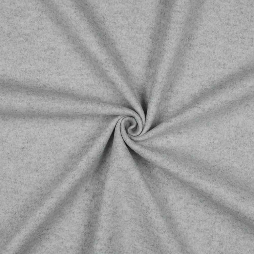 Mantelflausch, Flanell, Velour Strick – Hellgrau – Bild 2