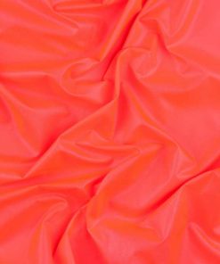 Regenjackenstoff, wasserabweisend, Neon Koralle, unifarben
