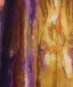 Baumwollstoff, Farbverlauf Lila Gelb – handgebatikt!