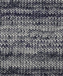 Viskosejersey, Strickmuster Blau / Grau – Digitaldruck