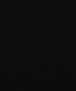 Bündchenware, rundgestrickte Schlauchware, Grobstrick Schwarz, Hipster Bündchen