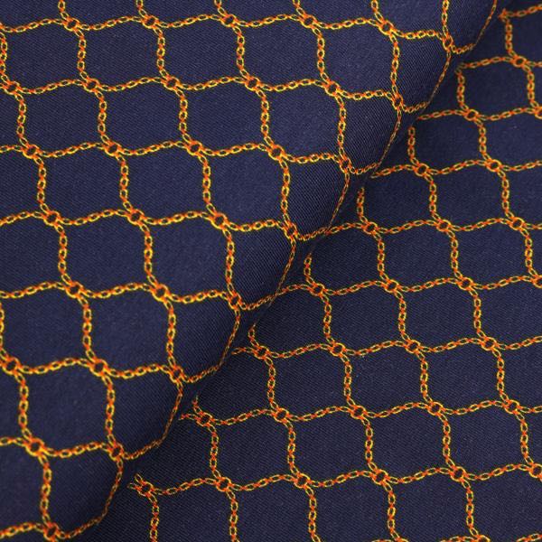 Jersey, Kettenmusterung Braun / Blau – Bild 3