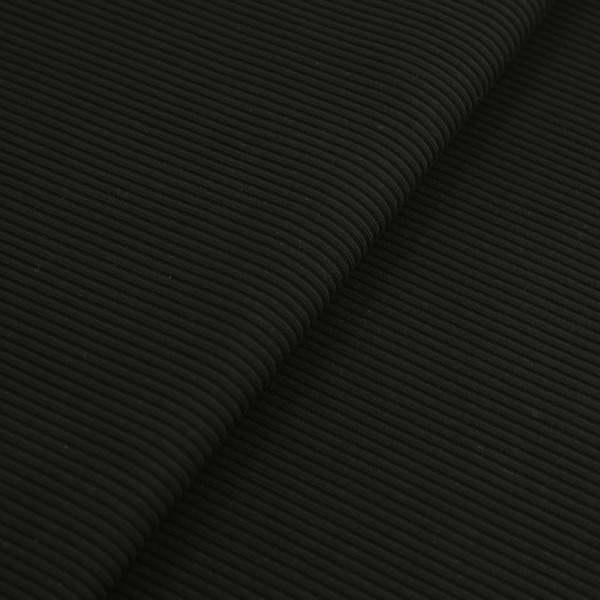 Jersey, weicher Rippenjersey Schwarz