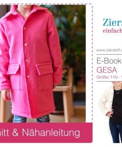 Jacke mit Kragen oder mit Schrägband “GESA”, Gr. 110 – 152 [Digital]