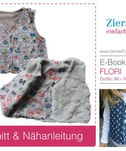 Weste – Wendeweste “FLORI”, Gr. 62 – 104 [Digital]