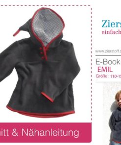 Fleecejacke / Schlupfpulli “EMIL”, Gr. 110 – 152 [Digital]