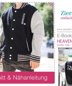 Collegejacke mit Knöpfen “Heaven”, Gr. 110 – 152 [Digital]