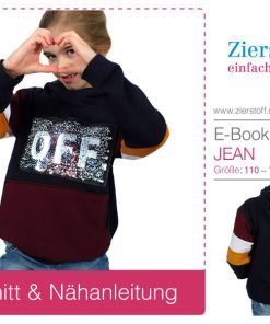 Kapuzensweatshirt, “JEAN”, Gr. 110 – 152 [Digital]