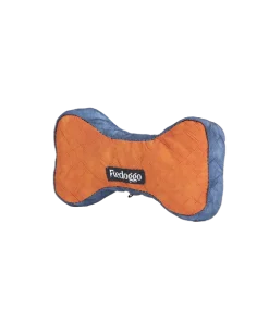 Redoggo, orange/blau Knochen aus Upcycling Auto-Airbag-Material, Füllung aus ehemaligen Sitzgurten, OEKO-TEX® zertifiziert, 7cm (klein)