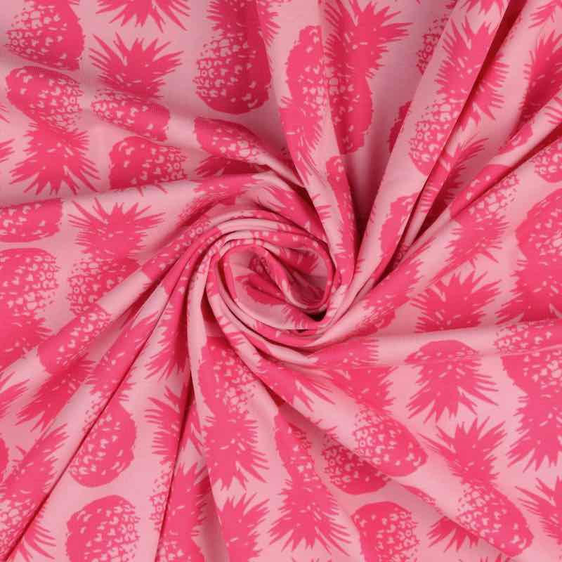Jersey, Ananas Pink, Stoffpaket 1 x 100 cm / 1 x 75 cm / 1 x 50 cm – 225 cm Stoff – Bild 4