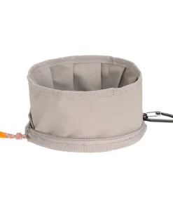 Palopa – Reisenapf für Hunde „Tura“, taupe (faltbar, verschließbar mit Reißverschluss, mit Karabiner, schmutz- und wasserabweisend)