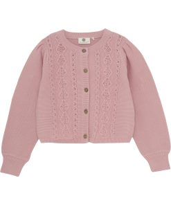 EN FANT – Cardigan, gestrickt, bridal rose, Bio-Baumwolle
