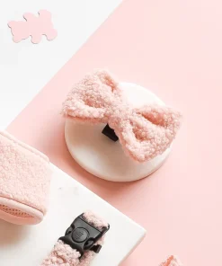 Hunde-Fliege, teddyfell rosa „Love-A-Lot“