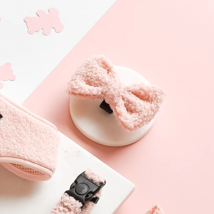 Hunde-Fliege, teddyfell rosa „Love-A-Lot“