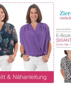 Wickelbluse, Bluse “SWANTJE”, Gr. 158 – Damengr. 46