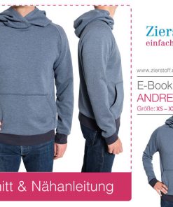 Männershirt, Hoodie “ANDRE”, Gr. XS – XXL – Raglanärmel
