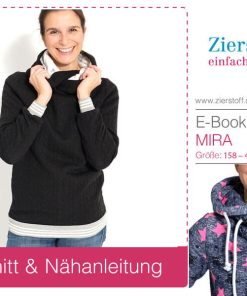 Pullover mit Kapuze und Ösen “Mira”, Gr. 158 – Damengr. 46 [Digital]