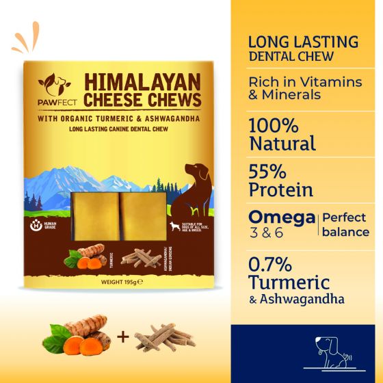 Pawfect Himalayan Cheese Dental Chew Bar mit Kurkuma und Ashwagandha gut fürs Immunsystem (1 Riegel à 65 g) – Bild 5