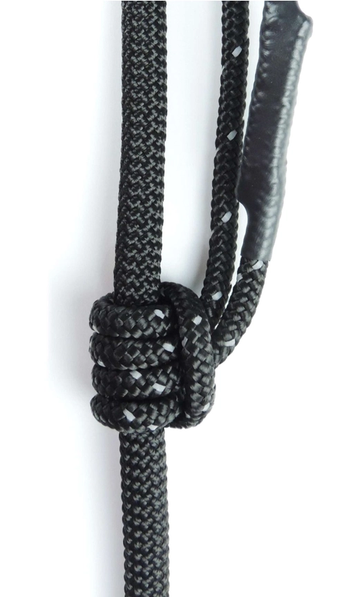 Stufenlos verstellbare, leichte Tau-Leine, 1,80m-2,60m, Durchmesser 10mm, schwarz – Bild 3