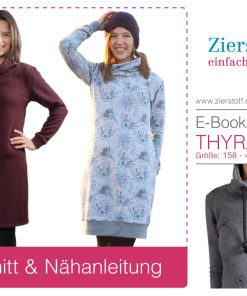 Kleid / Pullover mit Rollkragen oder Schalkragen “Thyra”, Gr. 158 – Damengr. 46 [Digital]