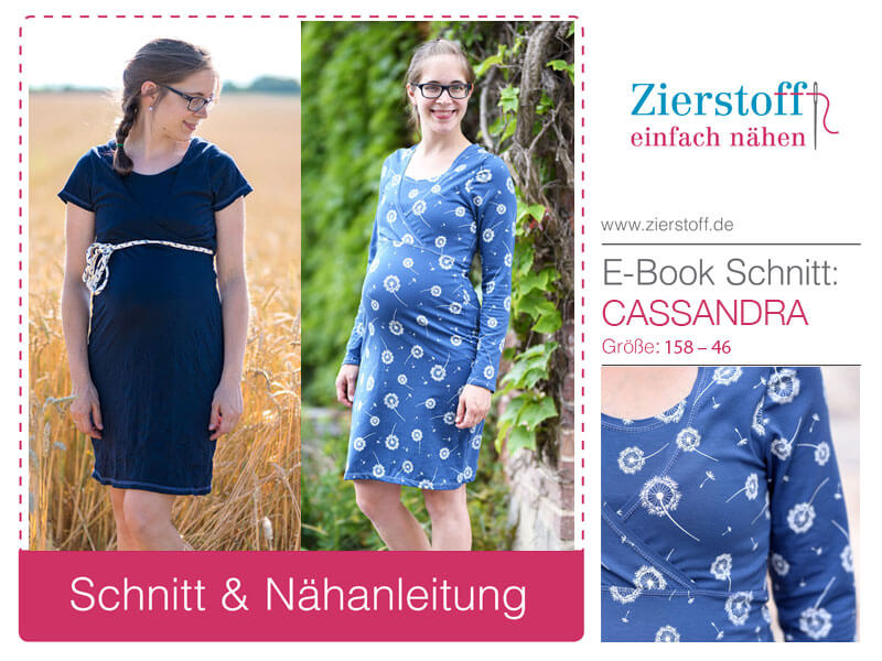 Schwangerschaftskleid, Stillkleid “CASSANDRA”, Gr. 158 – Damengr. 46 – Bild 2