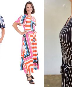 PAPIERSCHNITTMUSTER, Kleid mit Trompetenärmel “INDIRA”, Gr. 158 – Damengr. 46