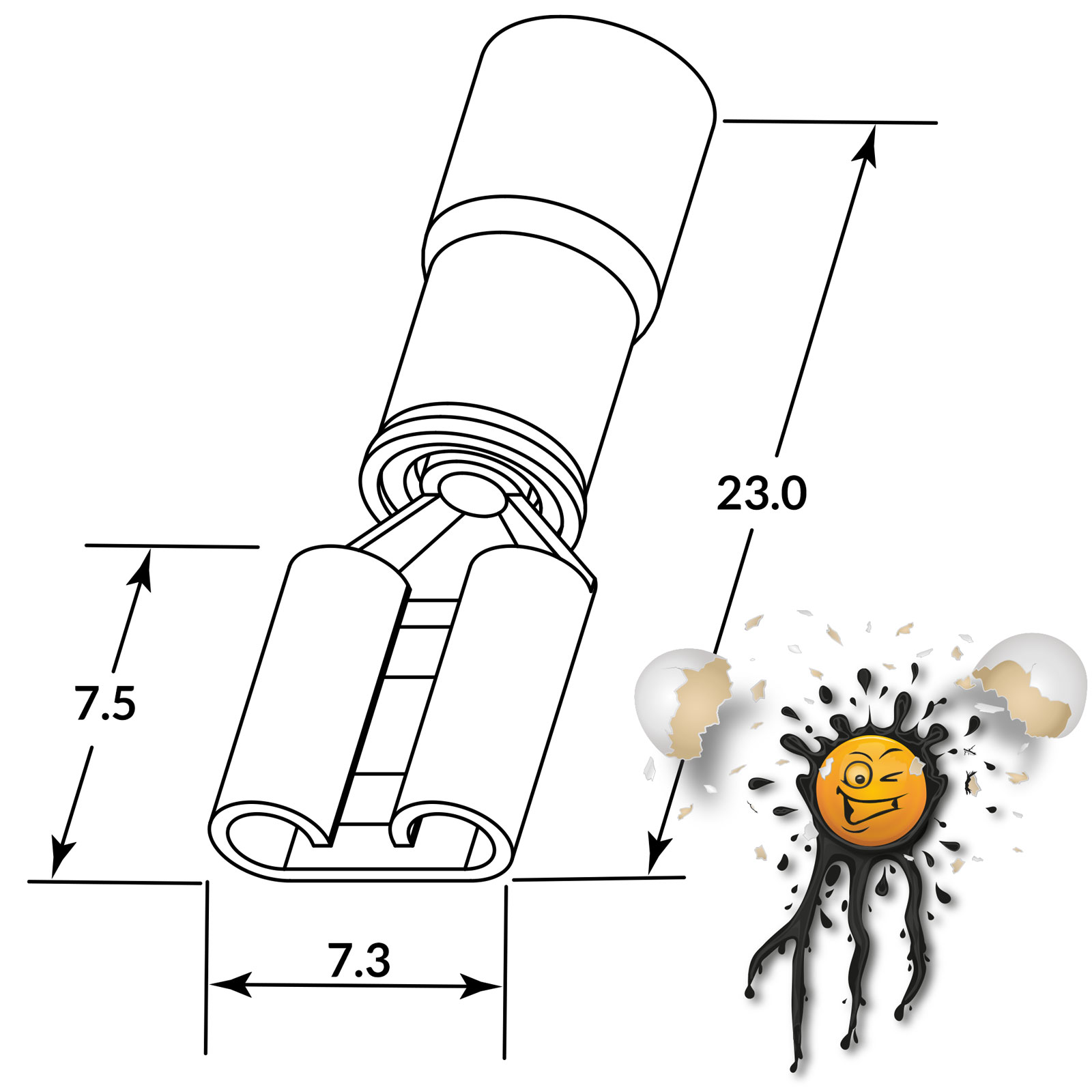 10 Teile / Items Quetsch Verbinder Buchse Female 6,3mm Bullet Set C1 – Bild 3