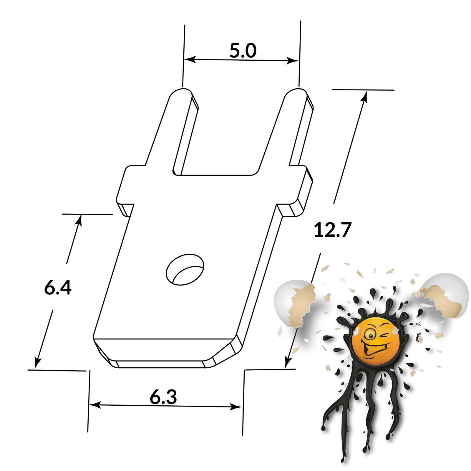 10 x PCB Platinen Lötanschluss Lötfahne 6,3 mm 5,08 mm Pitch 2 Pin – Bild 3