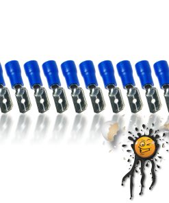 10 Teile / Items Quetsch Verbinder Stecker Male 6,3 mm Bullet Set C