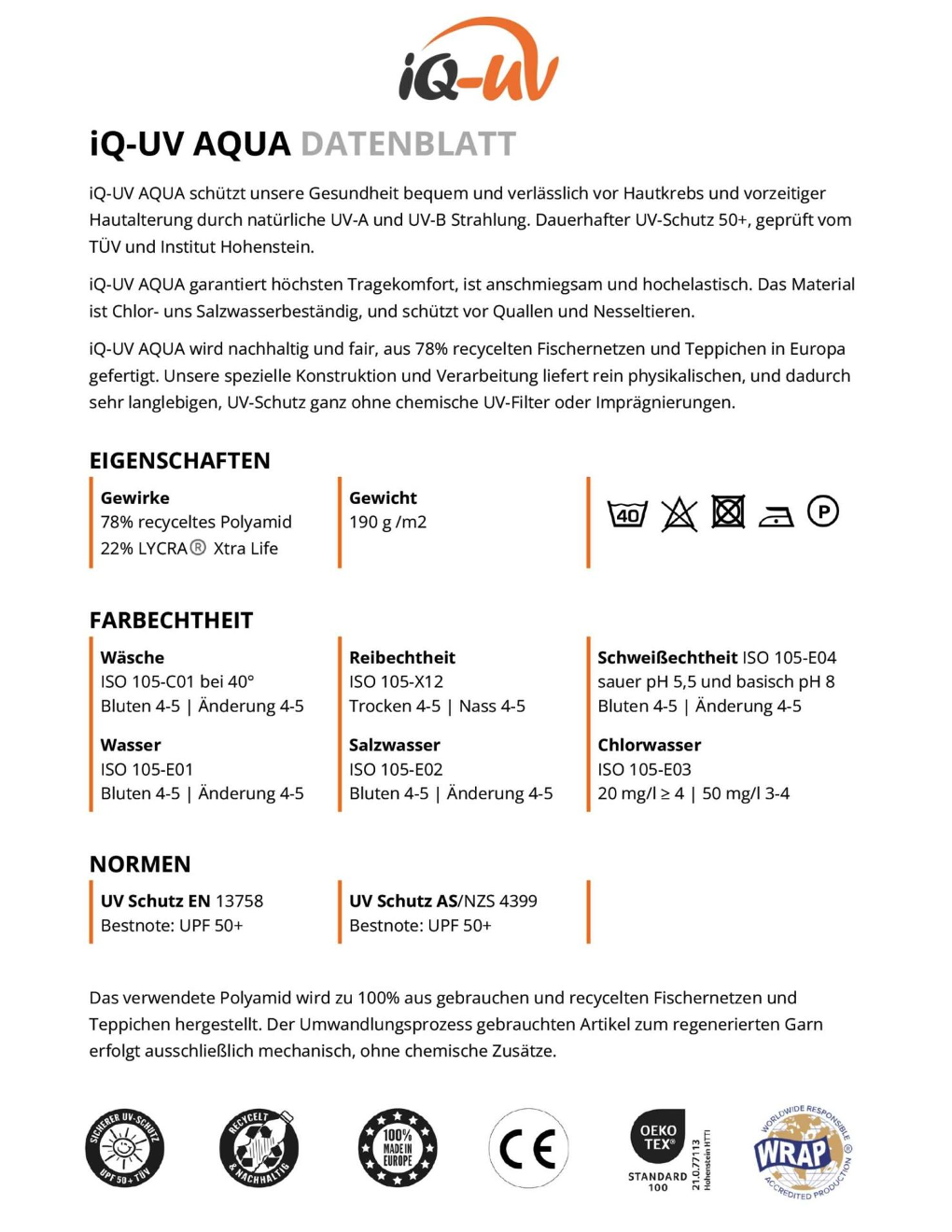 iQ UV 50+ Bandana Cap M L XL turquoise türkis Kappe Kopftuch Bademütze Company – Bild 5