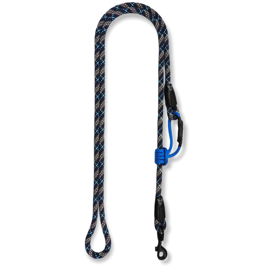 Stufenlos verstellbare, leichte Tau-Leine, 1,80m-2,60m, Durchmesser 8mm, navy/grau