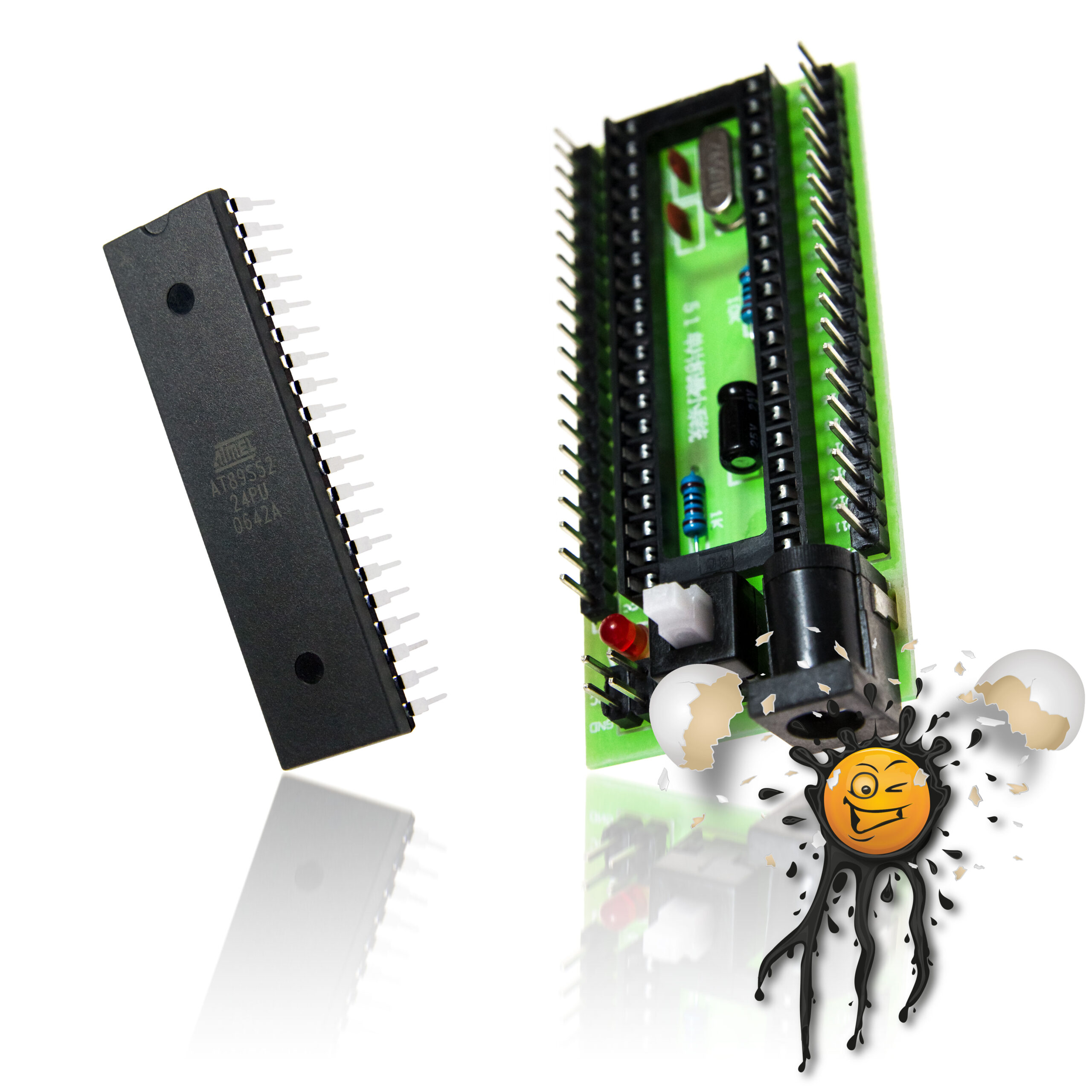 AT89S52 80C51 8051 DIP-40 MCU IC Board Adapter Set – Bild 2