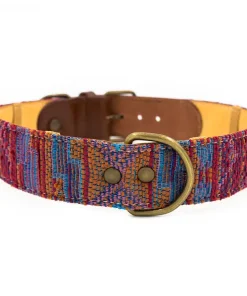 Leder/Stoff-Halsband, Cholo (XL)