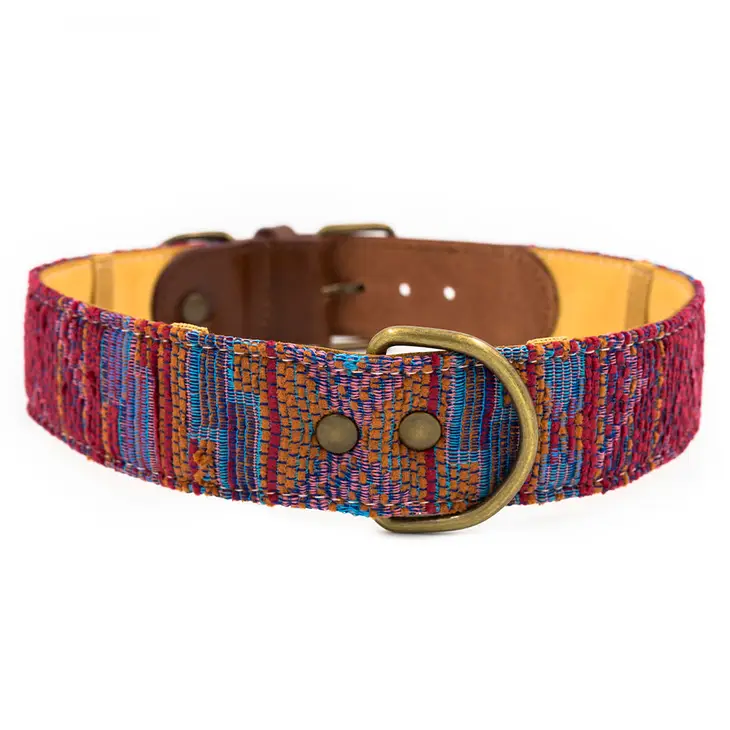 Leder/Stoff-Halsband, Cholo (XL) – Bild 2