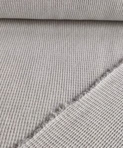 Jacquard Strickstoff, Double Face in Nude, feine Waffelmusterung