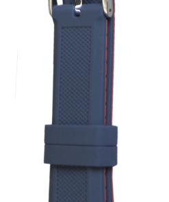 Bulova Marine Star 98A225 Armband 24 mm Band blau rot Silikon Schließe silber N