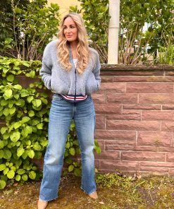 Alwero – Jacke BOOM, Grey Denim, Biowolle, ultra leicht