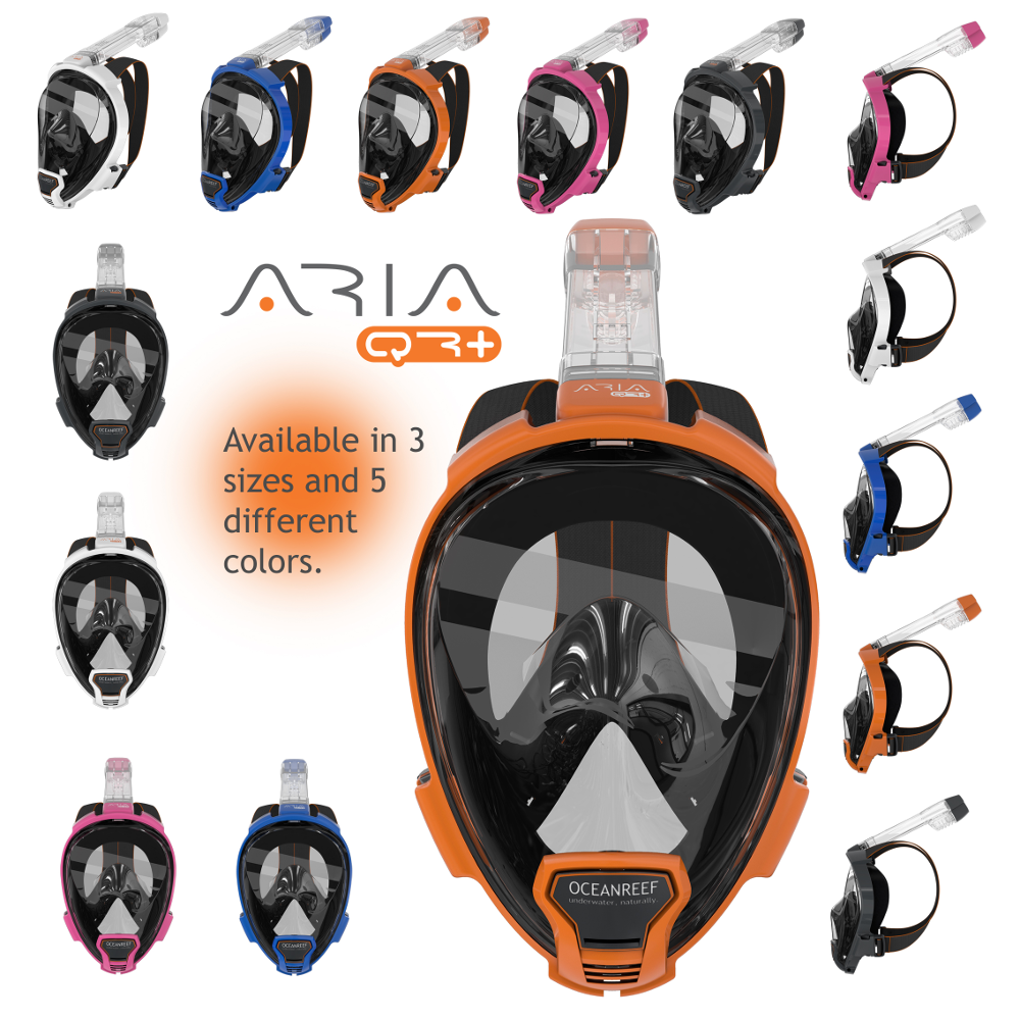 Ocean Reef ARIA Classic Schnorchelmaske Full Face Snorkeling Mask S/M L/XL BL/TR – Bild 5