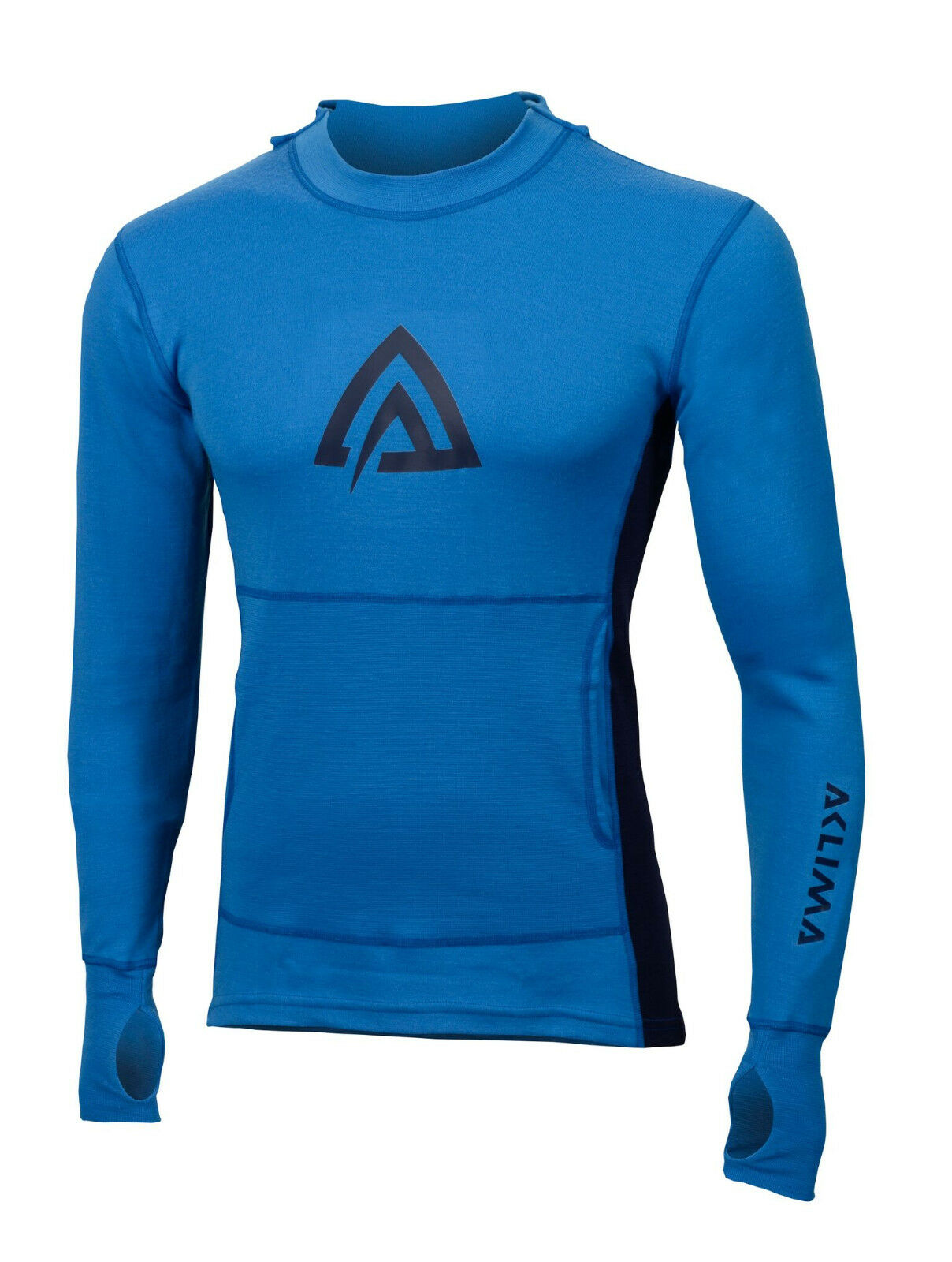 Aclima Warmwool Hood Sweater Man brilliant blue peacoat Merino Wool 200g XXL – Bild 4