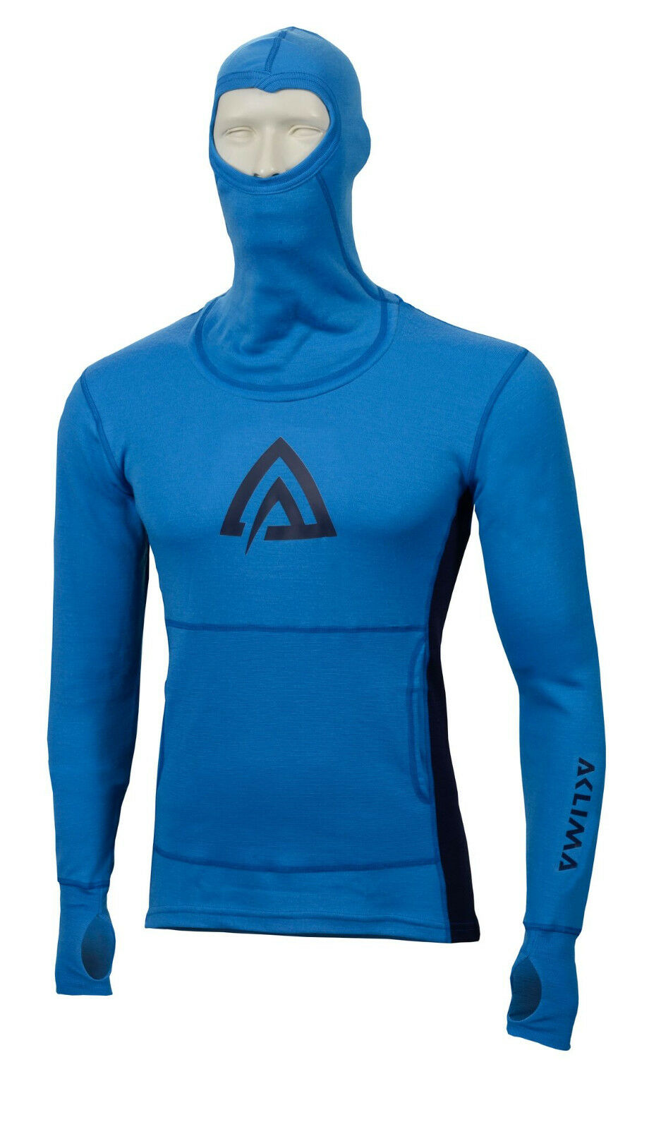 Aclima Warmwool Hood Sweater Man brilliant blue peacoat Merino Wool 200g XXL – Bild 5