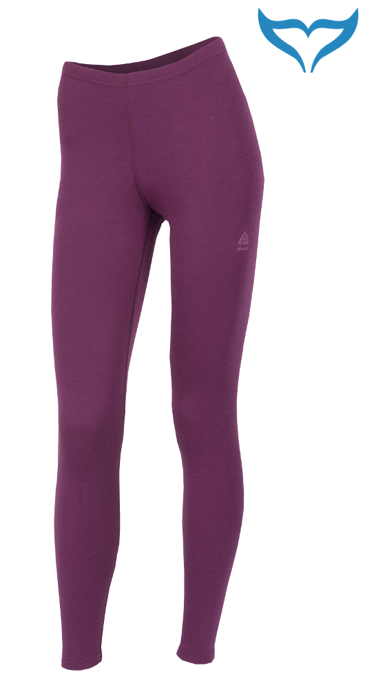 Aclima Warmwool Long Pants Woman Grape Wine S-XXL Merino Wool 200g Funktionswäsc – Bild 3
