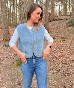 Alwero – Weste „TYB“ Adult, Biowolle, Icy Blue