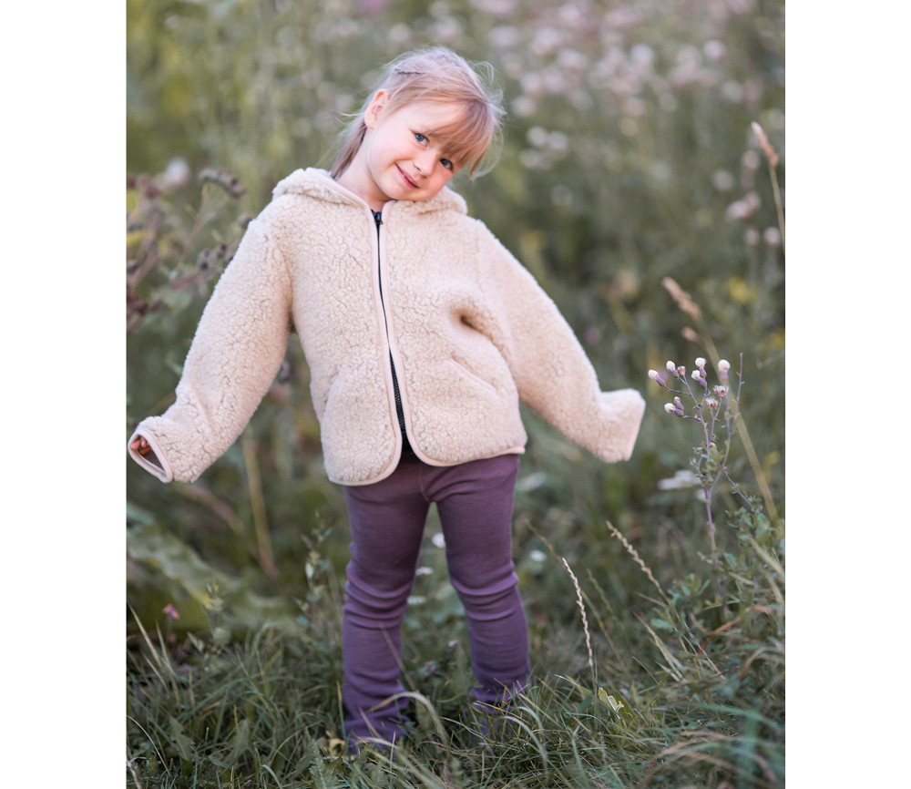 Alwero – Übergangsjacke „YPOS“ Junior, Biowolle, SAND BROWN, ultra light – Bild 5