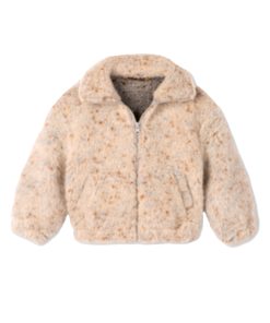 Alwero – Jacke BLANCS Jr., Oversize, BEIGE MULTIDOTS, Biowolle, ultra leicht