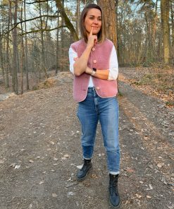 Alwero – Bodywarmer „PO“ Adult, Biowolle, VENETIAN PINK, ultra light