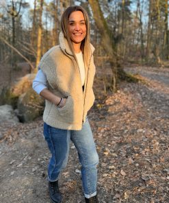 Alwero – Weste „HEL“ Adult, Beige, Biowolle Ultra Light