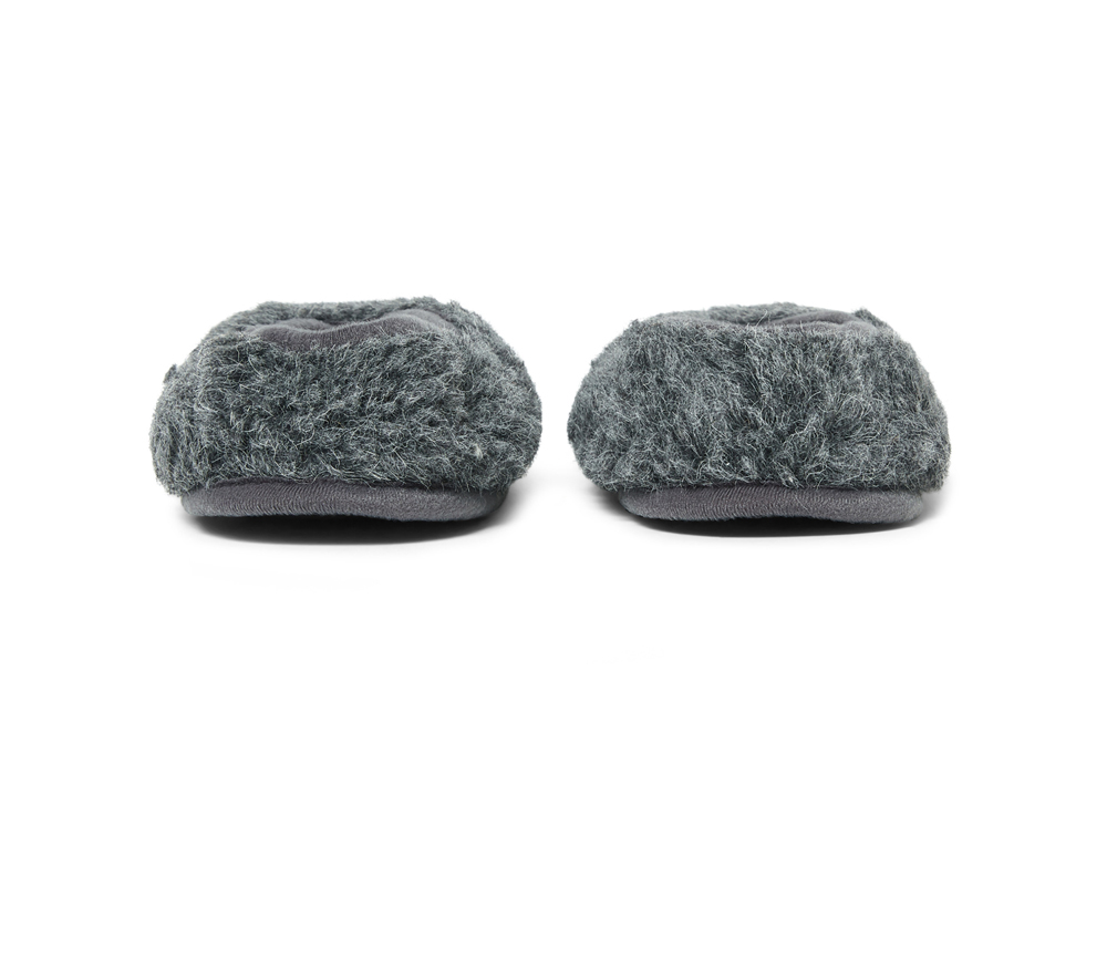 Alwero – Hausschuhe, Ballerina ADULT, GRAPHITE, Biowolle – Bild 4
