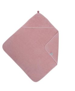 Vanilla Copenhagen – Pom Pom Kapuzen Badetuch, Wood Rose, GOTS zertifiziert