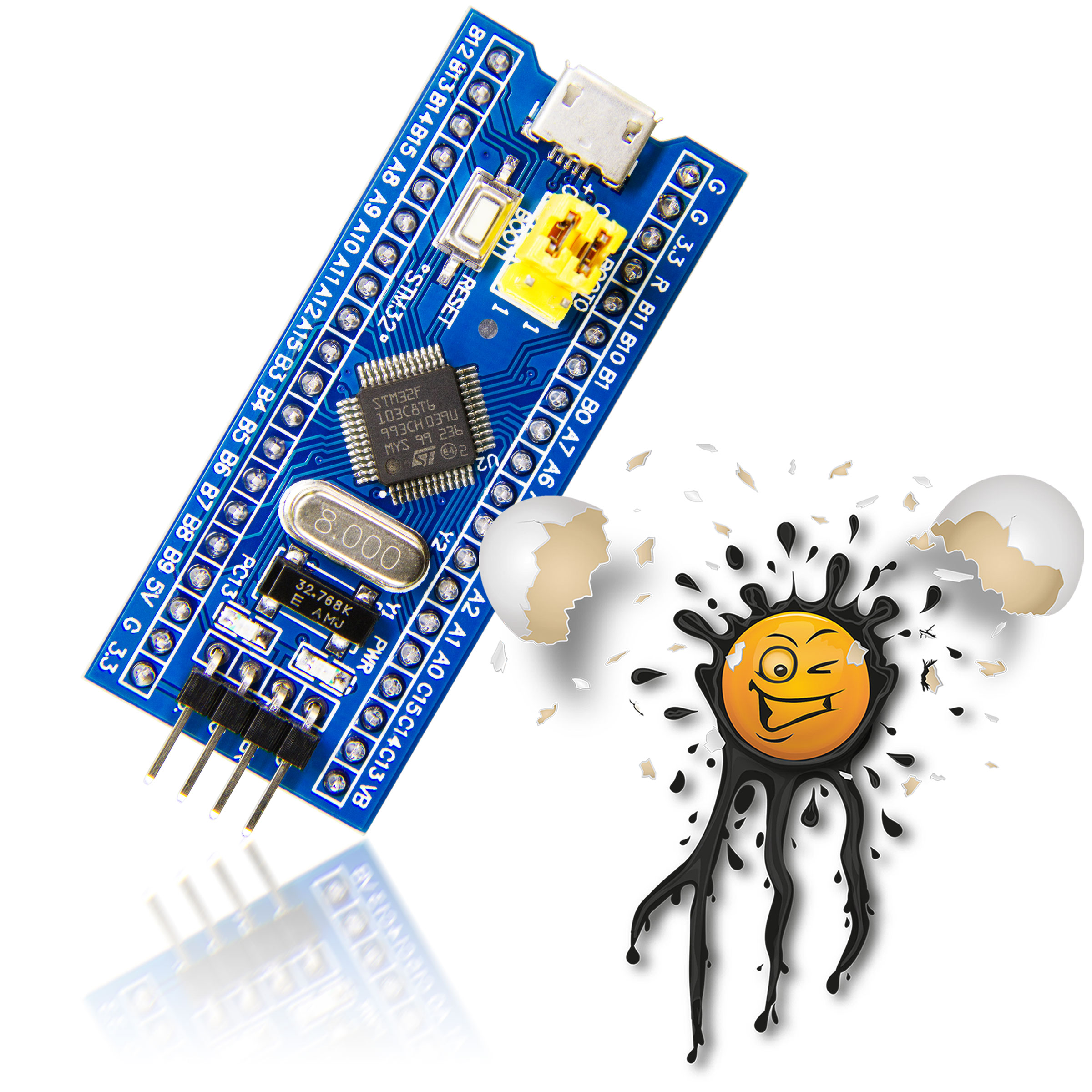 Bluepill STM32 F103C8T6 F103C6T6 Entwickler- Development- Modul assembled – Bild 4