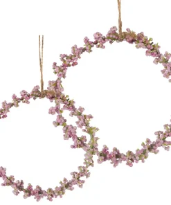 Blumenring Schleierkraut Reif Dekokranz Aufhängen rosa 2 Größen